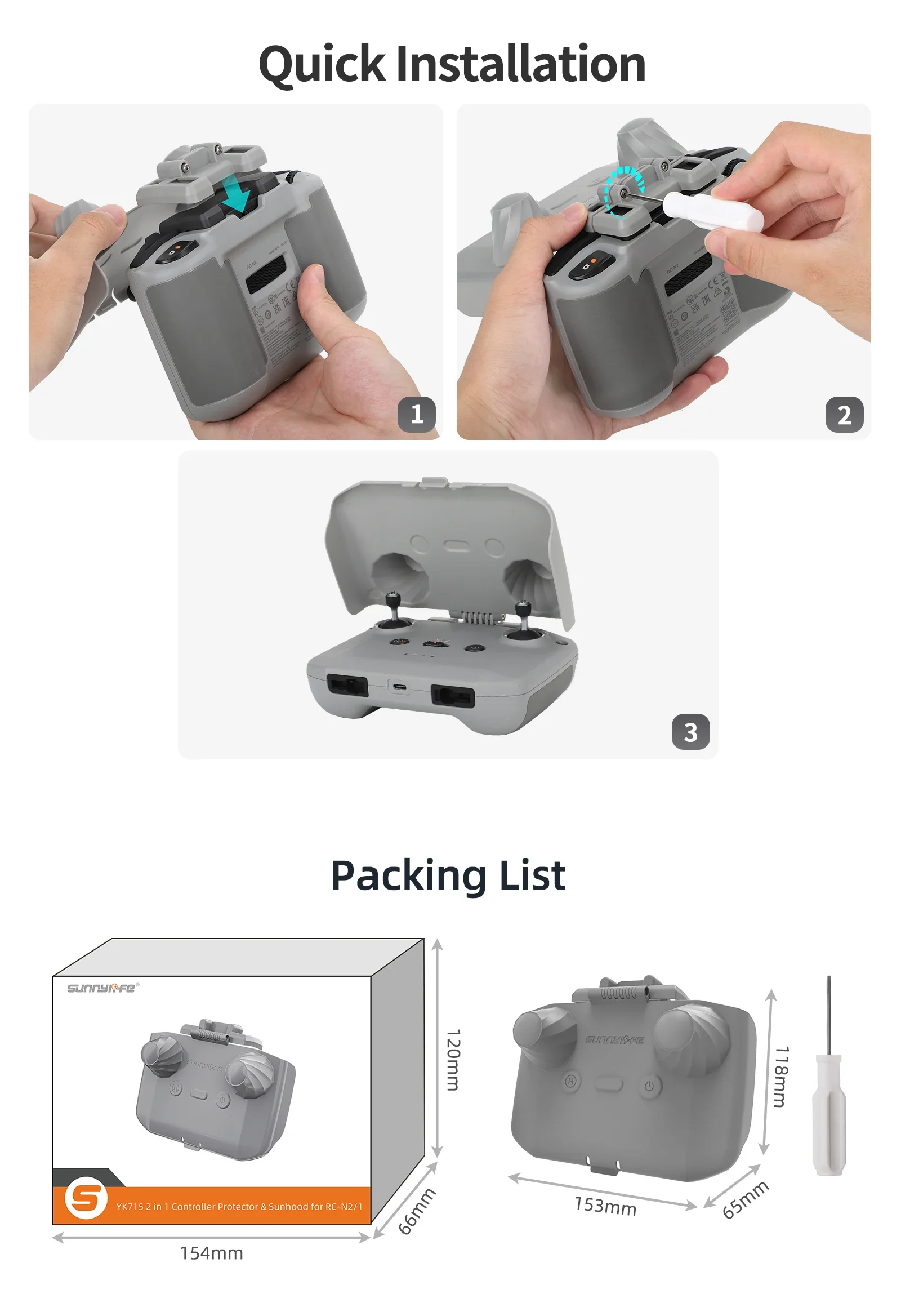2 in 1 Controller Protector Su - Drone Dji Rc 3 review and price