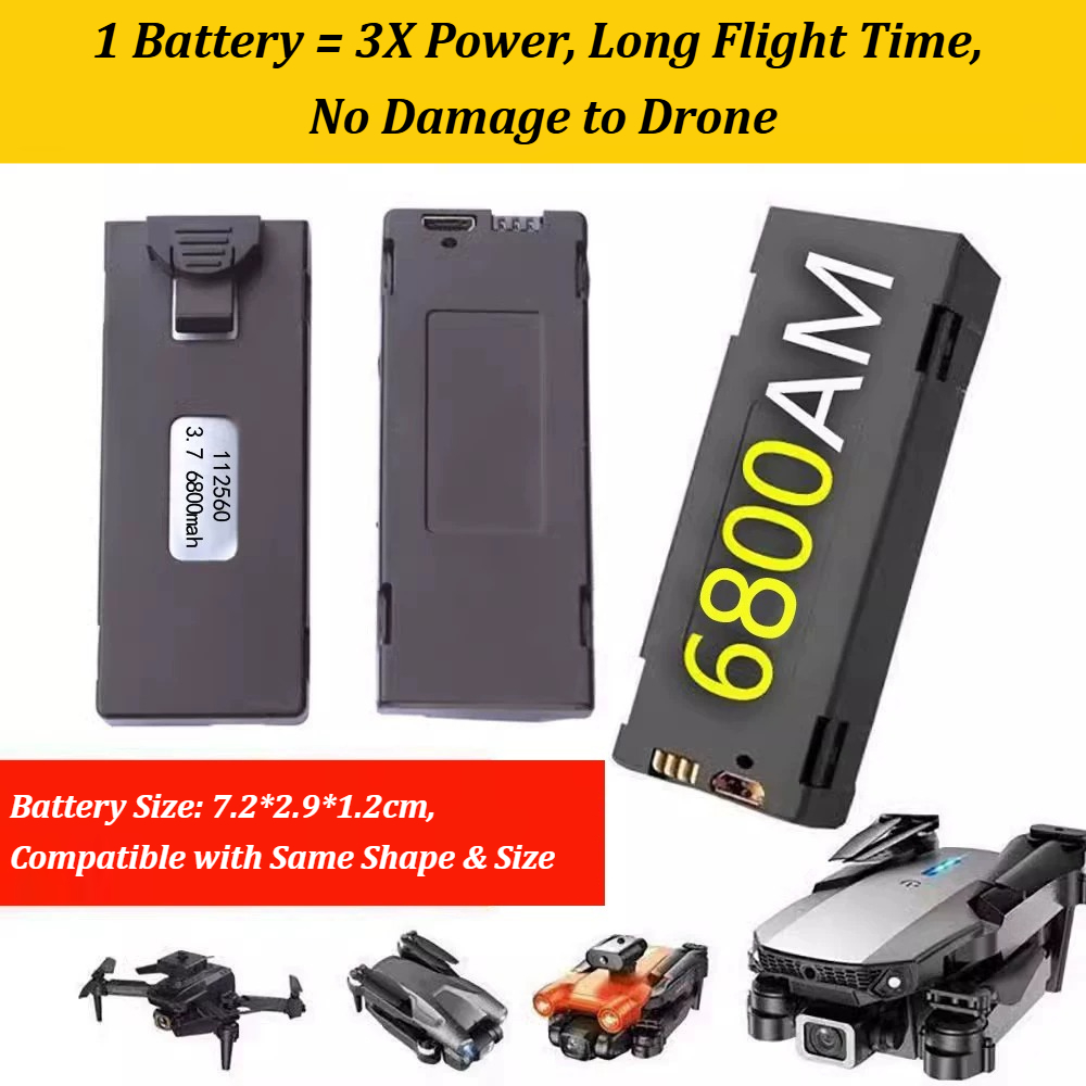 3.7V 6800mAh Spare Replacement - Drone Rc E99 review and price