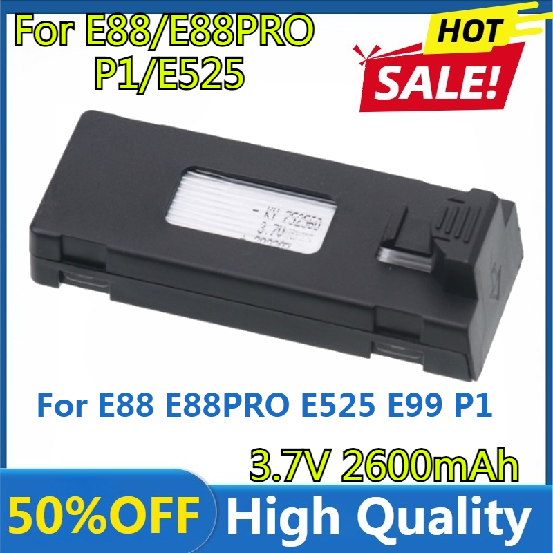 E88 Battery 3.7V 2600mAh Lipo  - Drone Rc E99 review and price