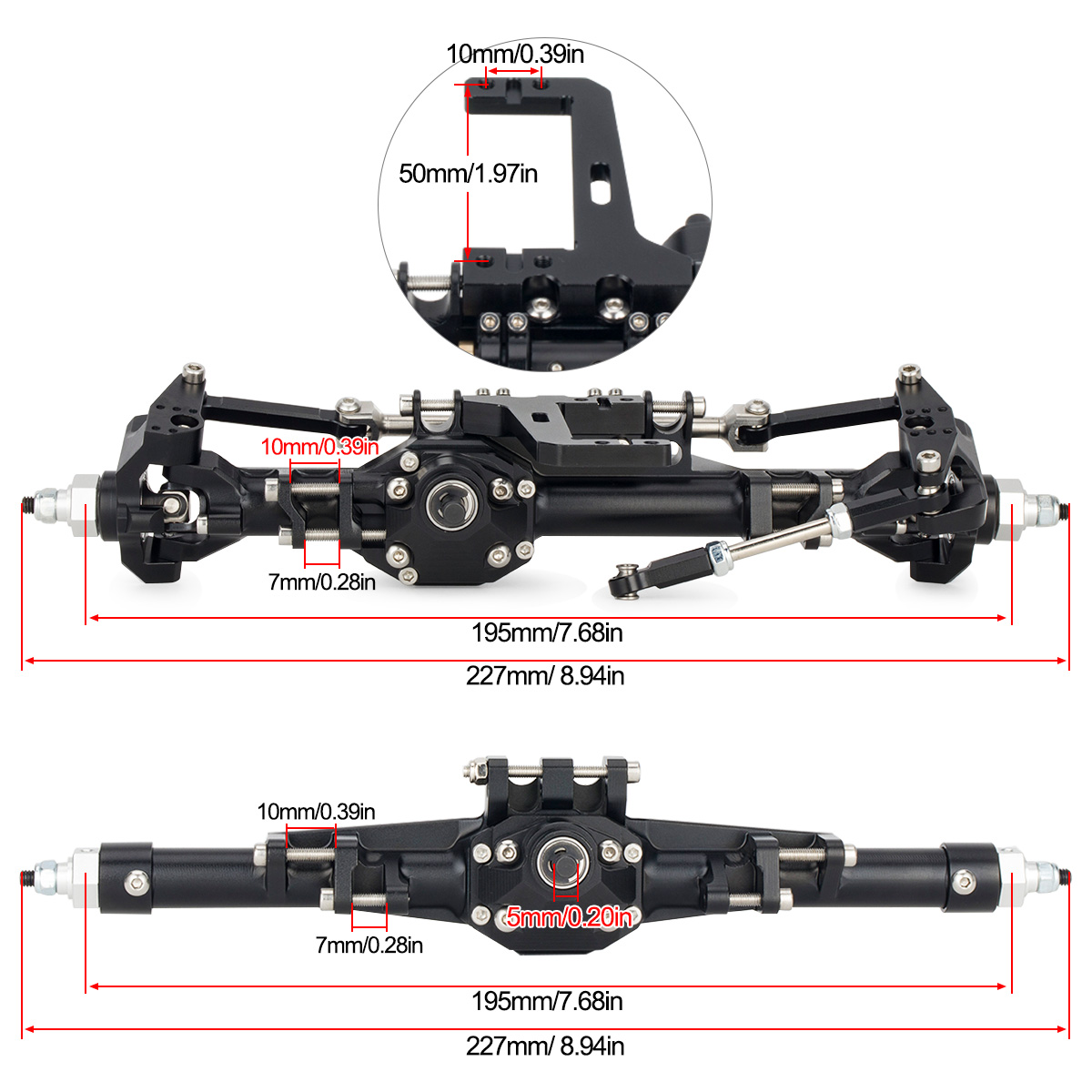 CNC Aluminum Front Rear Straig - Rc Crawler Axle Parts review and price
